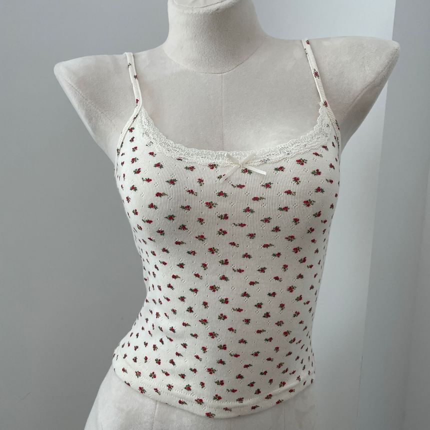 Rosehedge - Camisole-top met bloemenkant