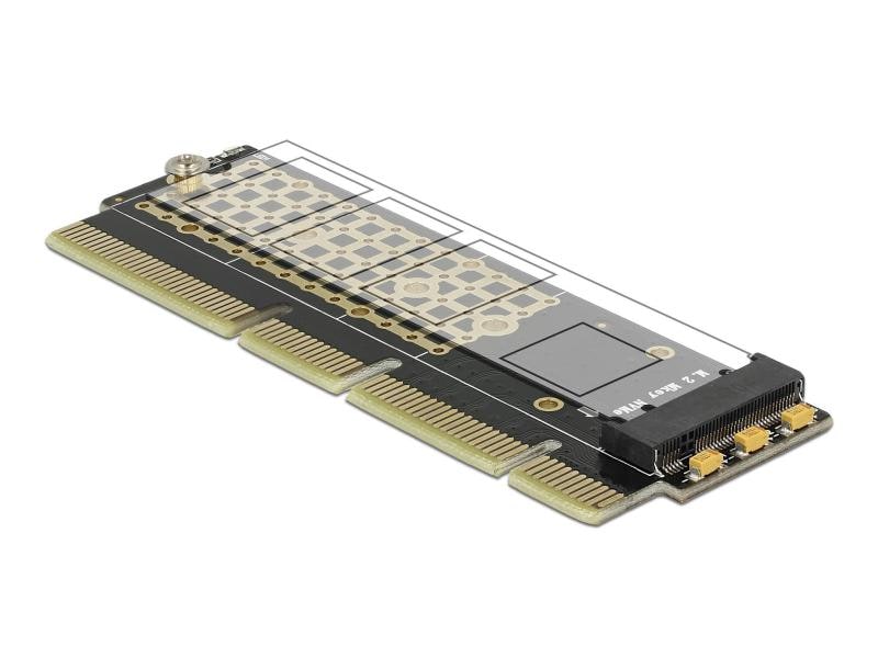 Delock Host Bus Adapter PCIe x16/x8/x4 – M.2, NVMe, Key M Delock PCI Express x16 (x4 / x8) Karte zu 1 x NVMe M.2 Key M für Server