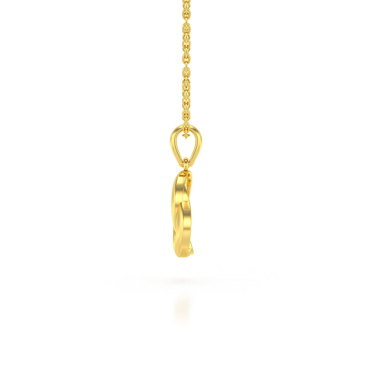 Collier Pendentif ADEN Or 585 Jaune Diamant Chaine Or 585 incluse 2.034grs