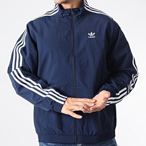 Veste Zippée A Bandes Lock Up HL2189 Bleu Marine