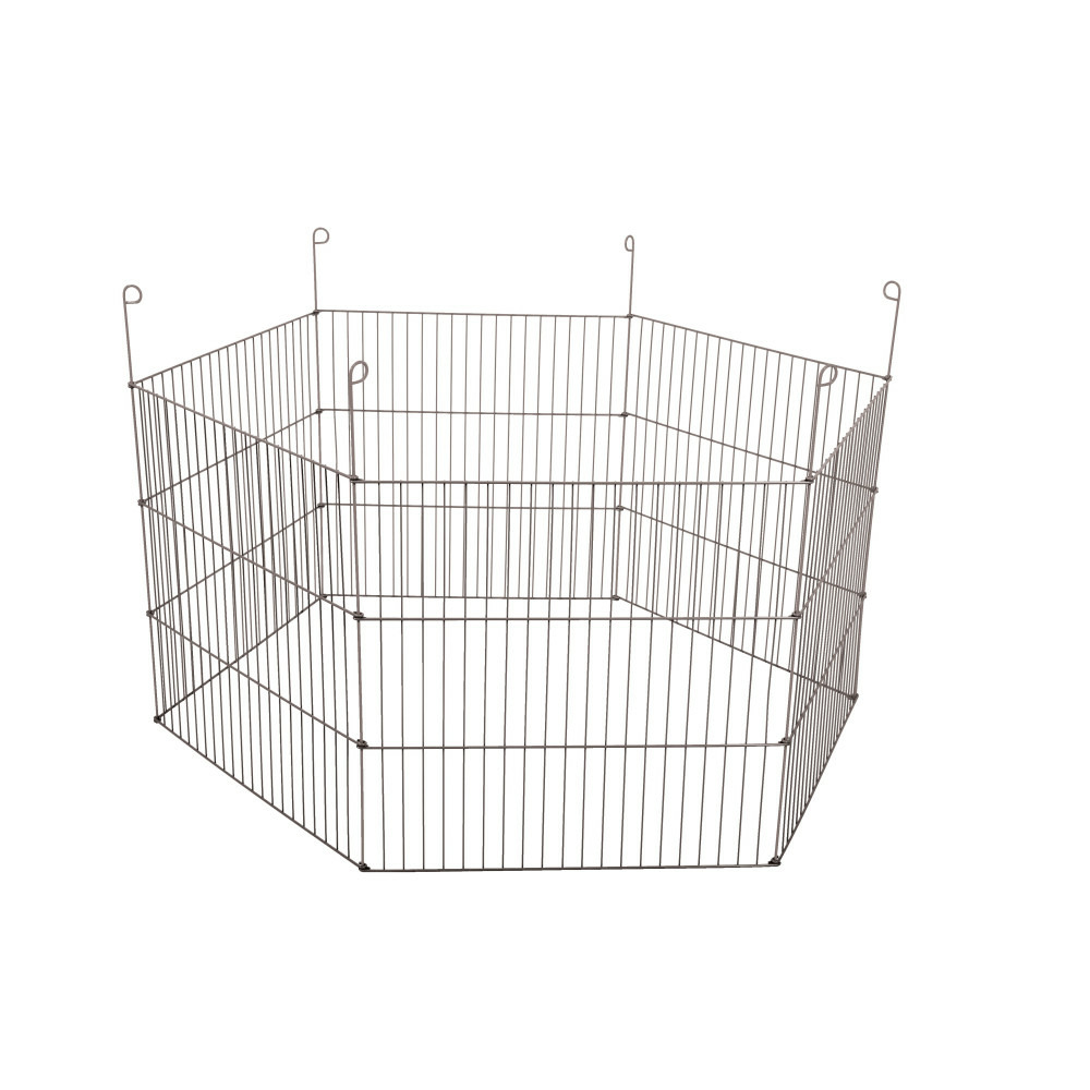 Parc hexagonal ø 120 x h 61 cm en métal pour extérieur pour rongeur