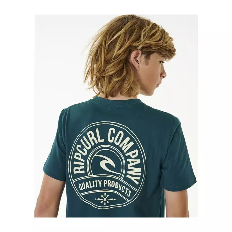 Teeshirt junior RIPCURL Stapler Tee -Boy Blue Green 12