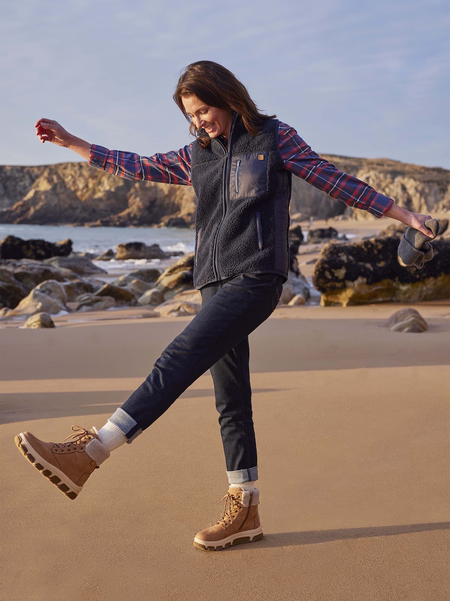 Polaire Femme Sans Manches Marine