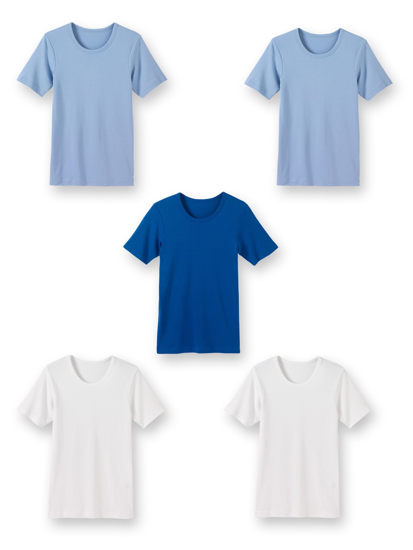 Maillots col rond lot de 5