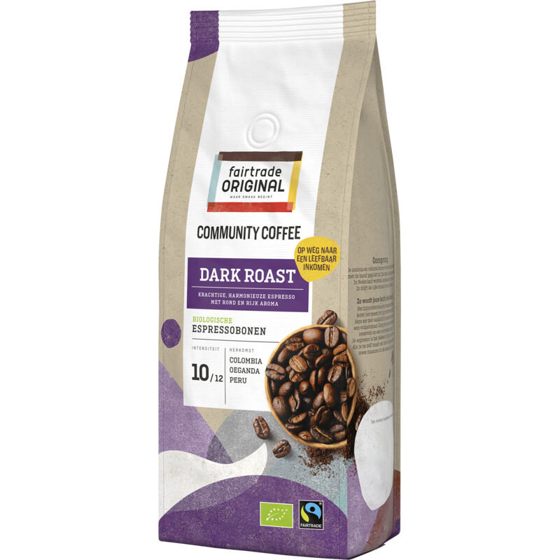 Fairtrade Original Community coffee dark roast bonen