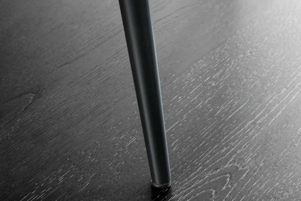 Moderner Design Stuhl TRES CHIC beige Cord schwarze Metallbeine Esszimmer
