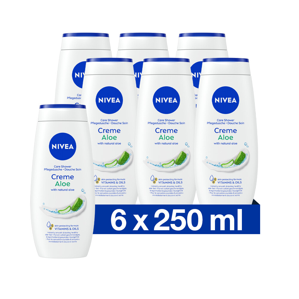 6x Nivea Douchecrème Aloë 250 ml