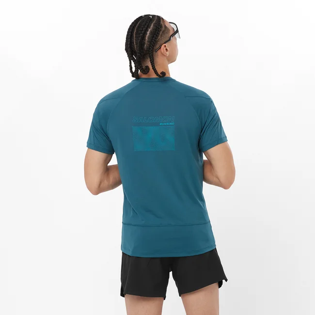 CROSS RUN GRAPHIC  Kurzarmshirt Herren