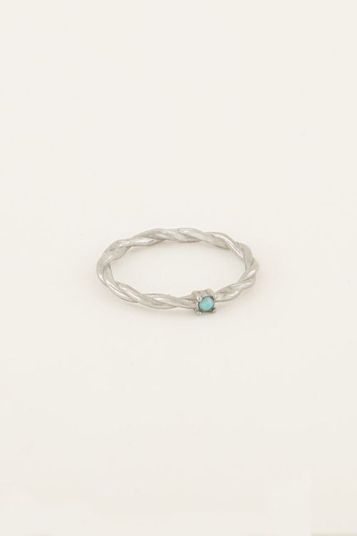Single azzuro blue ring