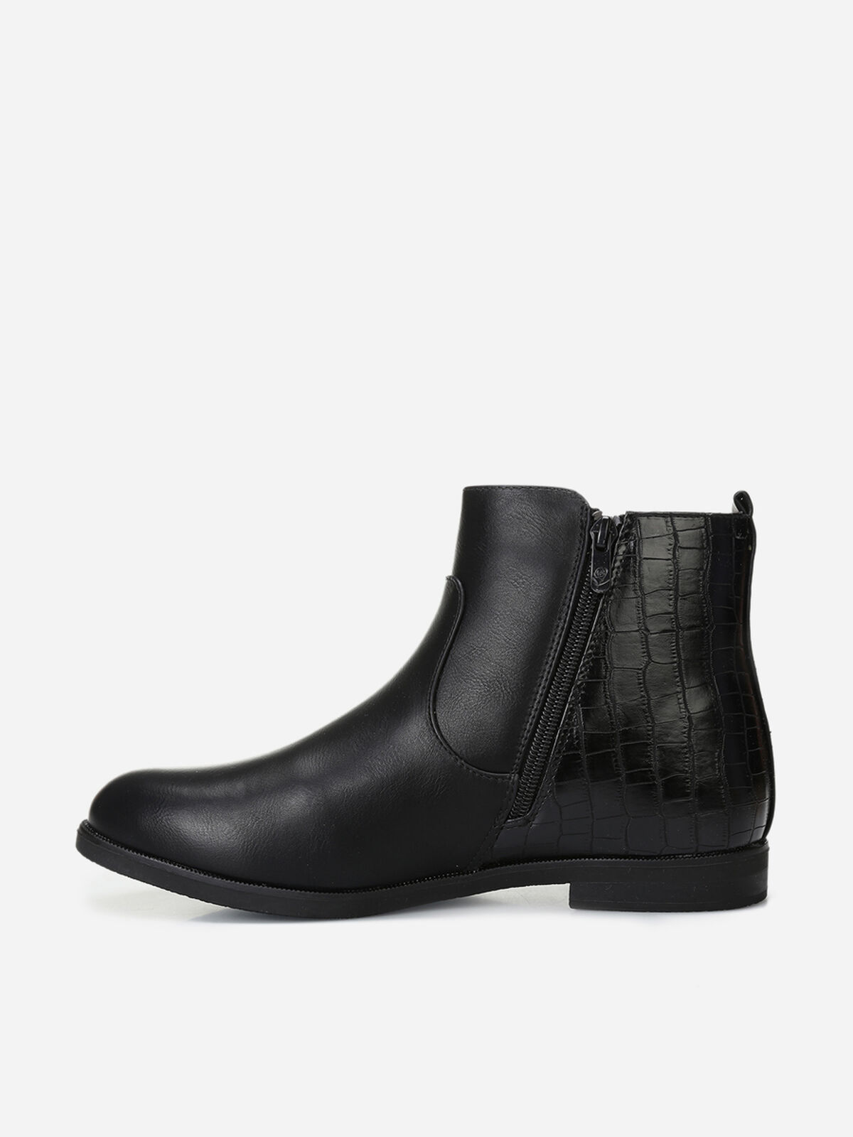 Bottines bi-matière grandes tailles- Noir