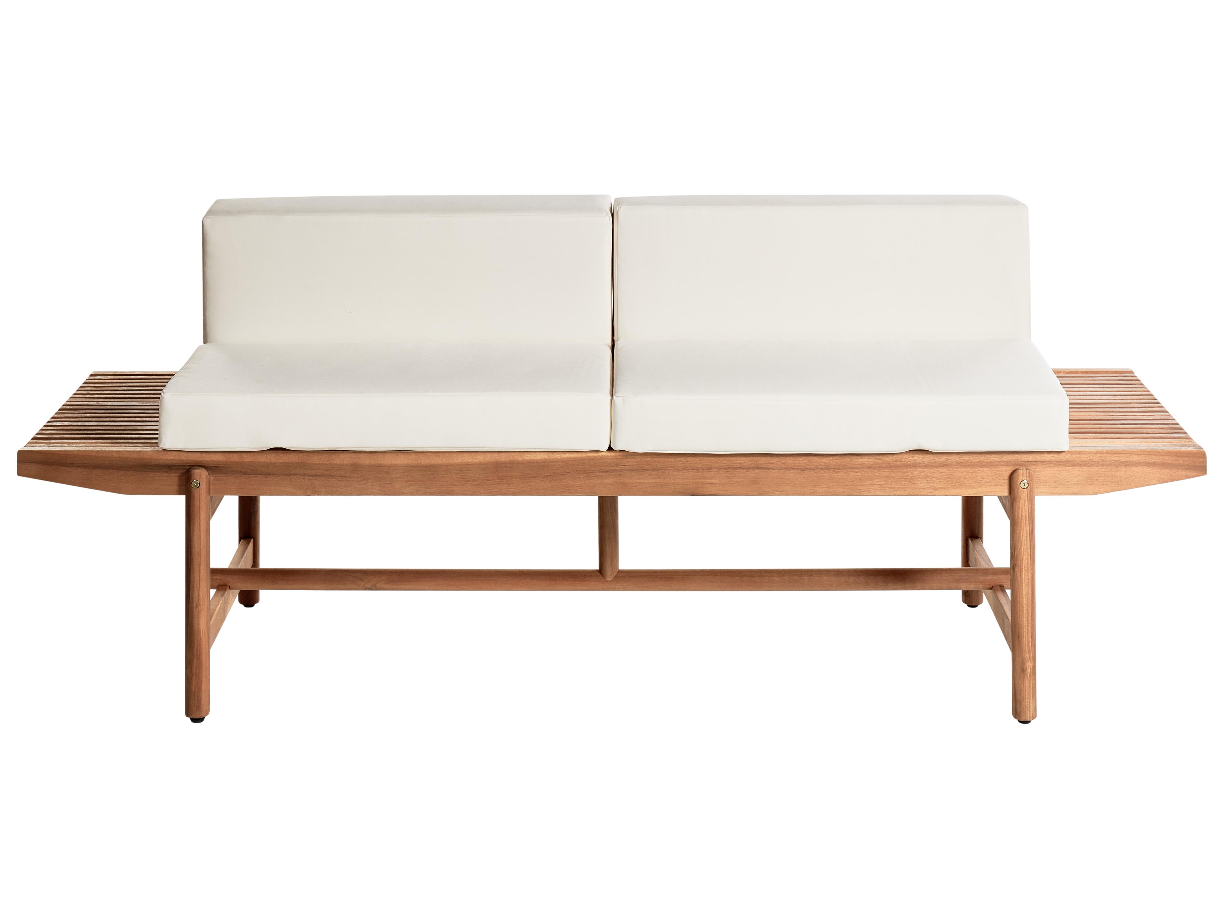 Loungeset met tafel 3-zits GIAVENO Acaciahout Gebroken wit