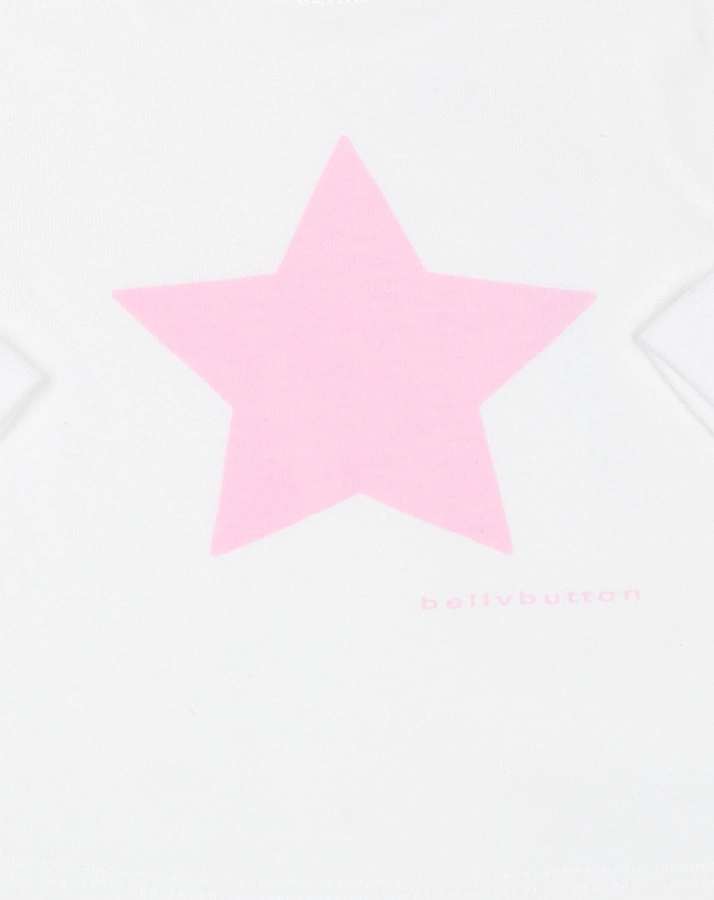 Shirt-Body MULTI STAR in weiß/rosa