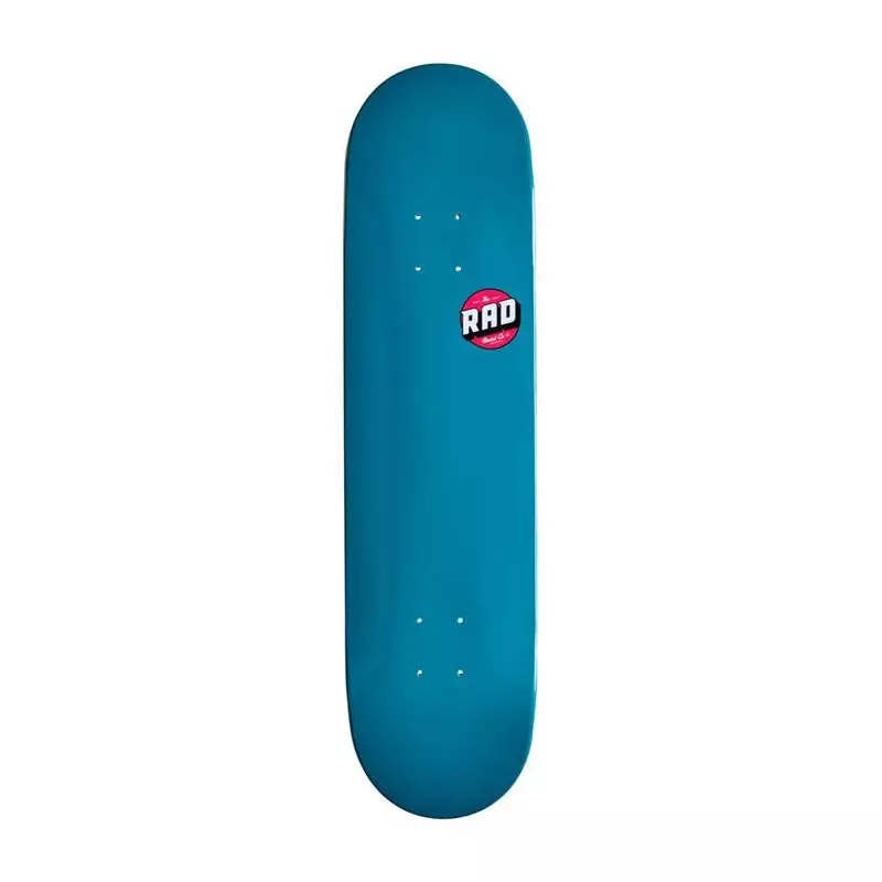 Plateau de skate RAD Blank Logo Bleu-vert 7.75