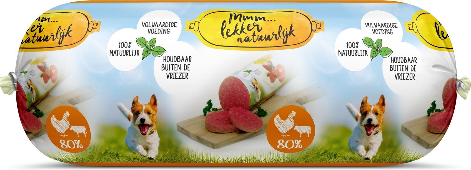Lekker Natuurlijk worst kip met rund 350 g