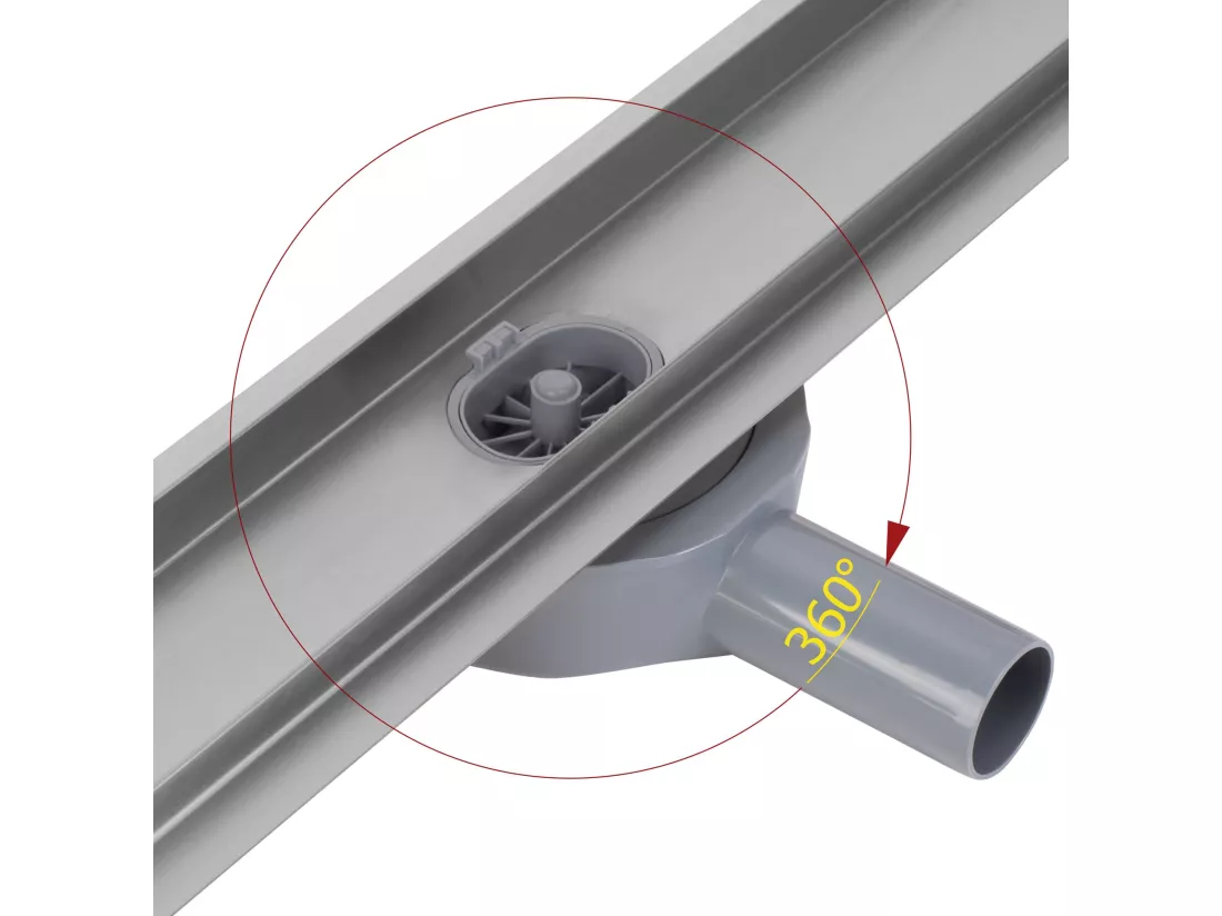 Drain linéaire REA Neox Pro 900 Brush Steel en acier inoxydable AISI 304 de haute qualité