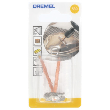 Dremel multitool accessoire - RVS inoxborstel plat - 2 stuks - 19,2 mm