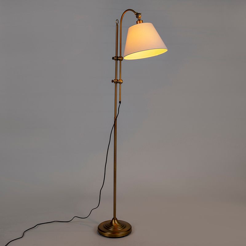 Smart klassieke vloerlamp brons met wit incl. Wifi A60 - Ashley