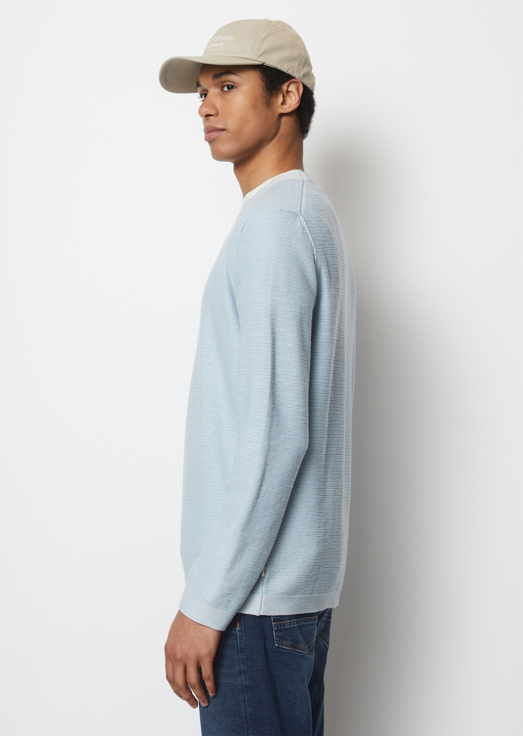 Pullover regular aus Bio-Baumwolle und Leinen