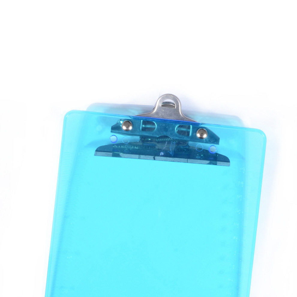 (6er Set) Klemmbrett Notiz Schreibplatte A4 Clipboard mit Aufhängefunktion inkl. Massstab - Assortiert