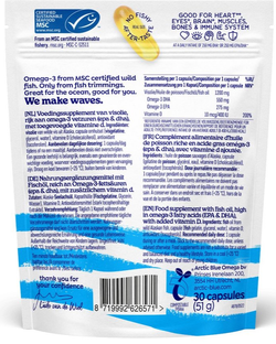 Artic Blue Arctic Blue Omega 3 Visolie met Vitamine D - High Dose 30CP