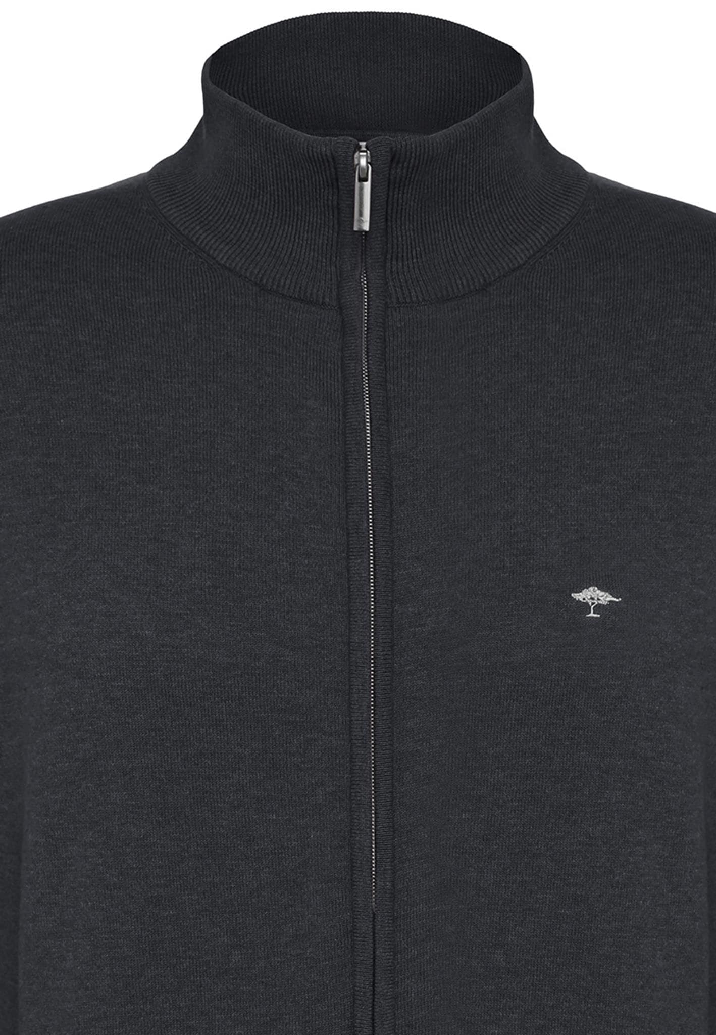 FYNCH-HATTON Strickjacke , mir Reissversschluss und Logo-Stickerei
