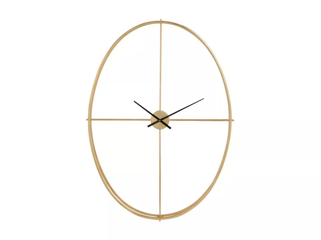 Horloge Design Ovale en Métal 