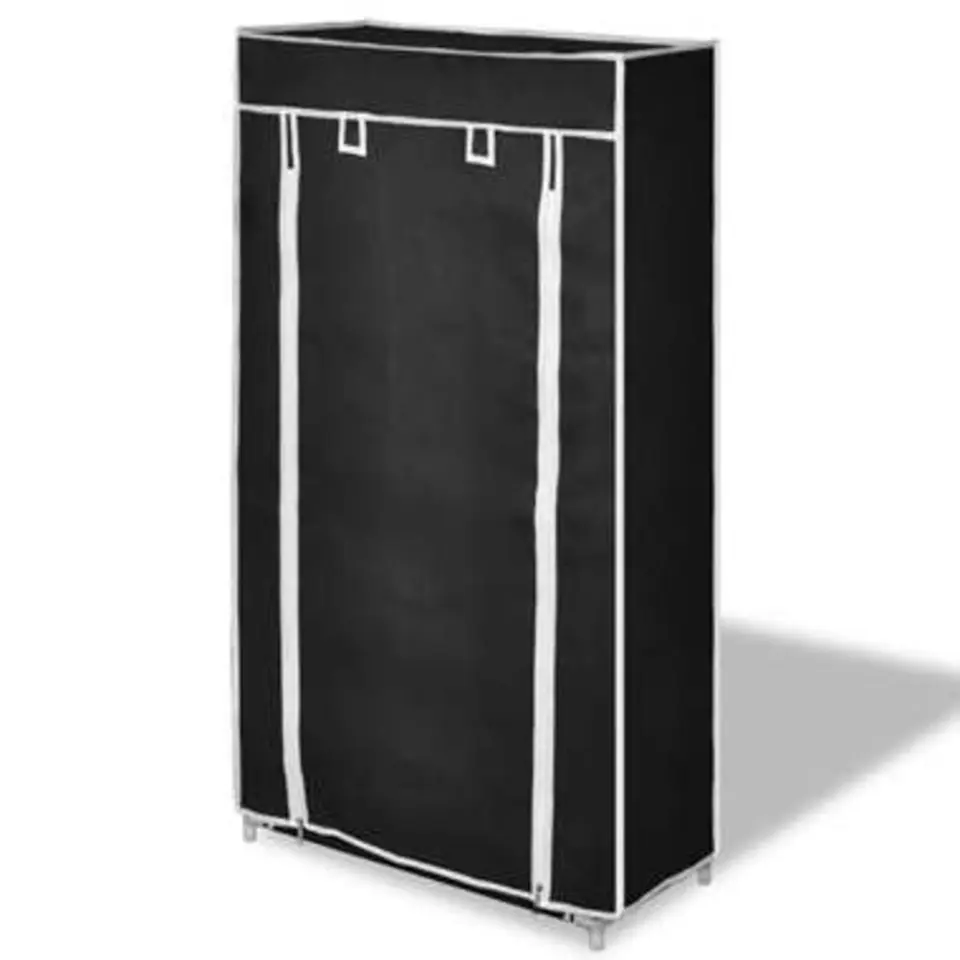 vidaXL - Schoenenkast - Zwart - Stof - 58 x 28 x 106 cm
