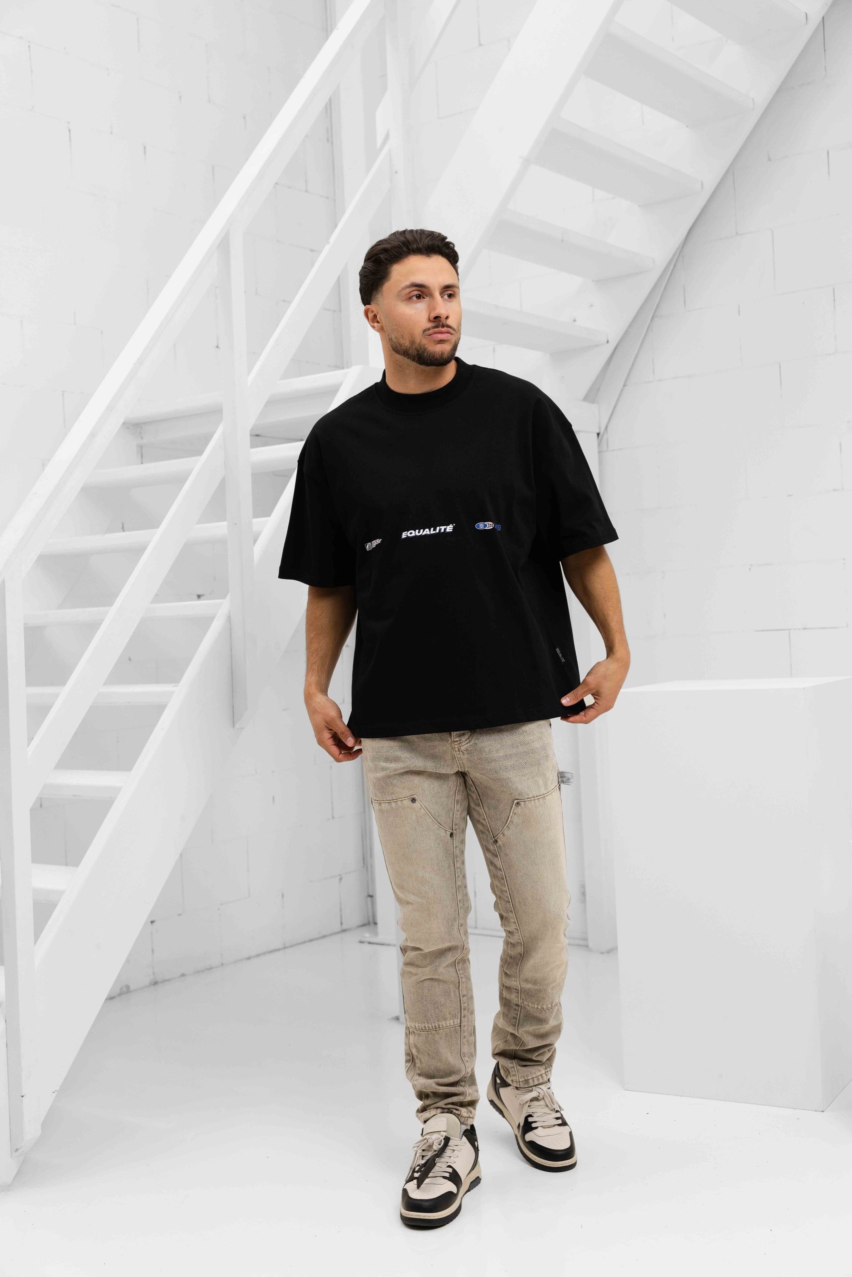 Equalité Nox Boxy Oversized T-Shirt Heren Zwart