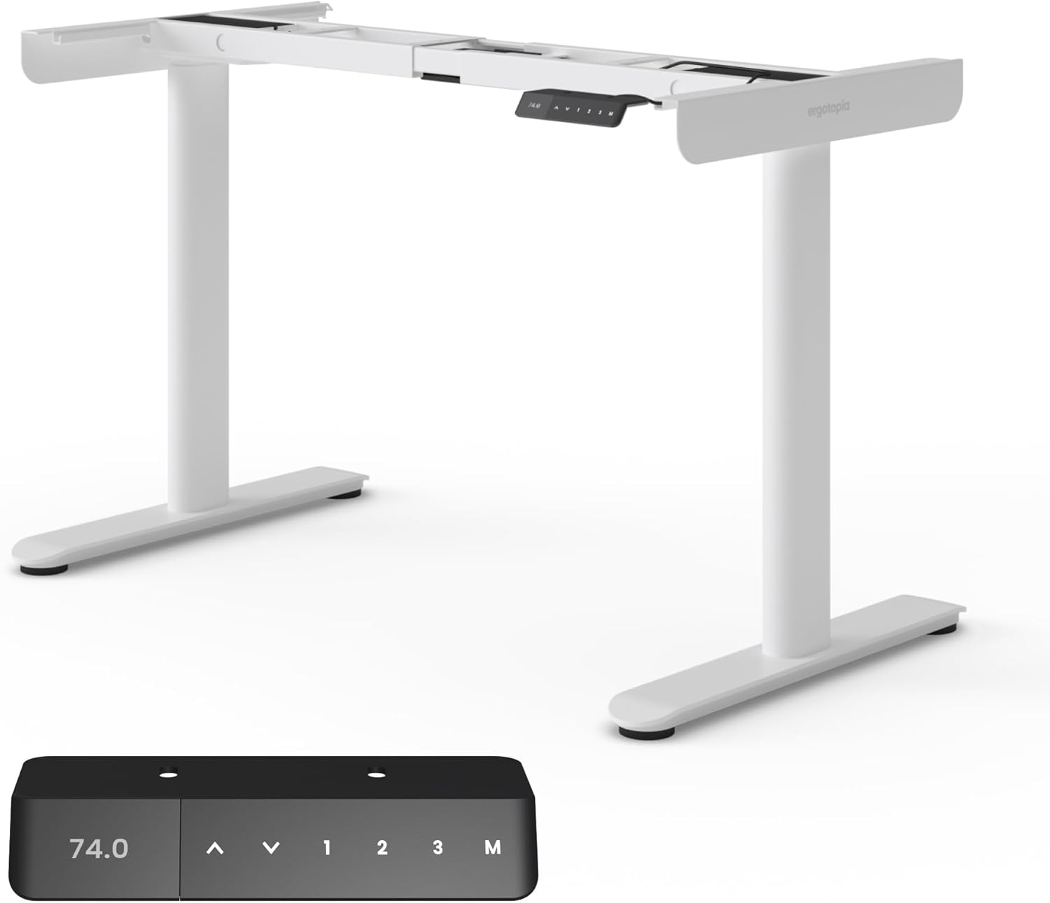 Ergotopia Desktopia One – Höhenverstellbarer Schreibtisch Gestell, Elektrisch höhenverstellbares Tischgestell, TÜV-geprüft, Schreibtisch höhenverstellbar mit Doppelmotor-System, 7 Jahre Garantie