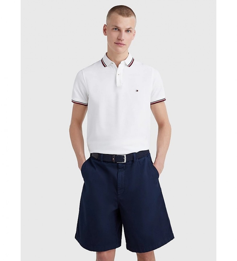 Polo Tommy Hilfiger Core Tommy Tipped Slim branca