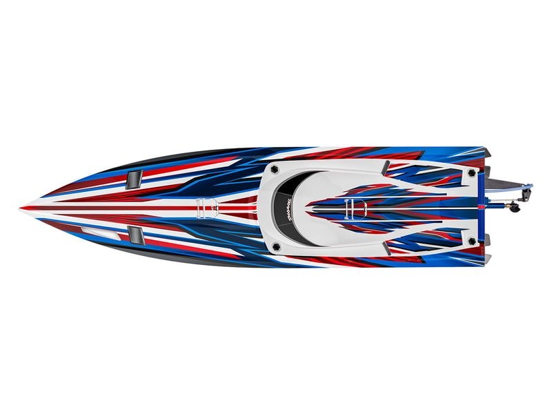Traxxas Speedboot Spartan SR 1037 mm Rot, ARTR Selbst-aufrichtendes 6S Brushless Rennboot