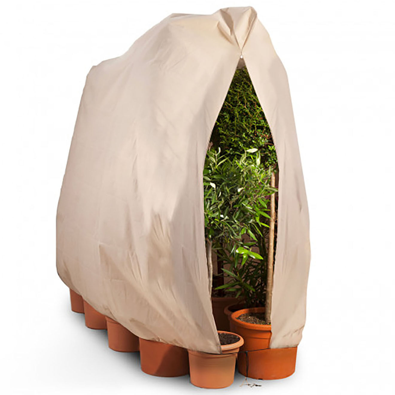 Pratik Garden 2 Housses d'hivernage pour plantes beiges - 200x240 cm