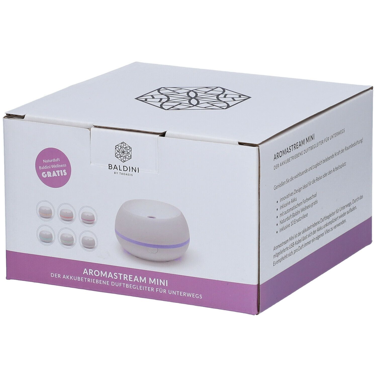 Aromastream Mini mit BALDINI Welness