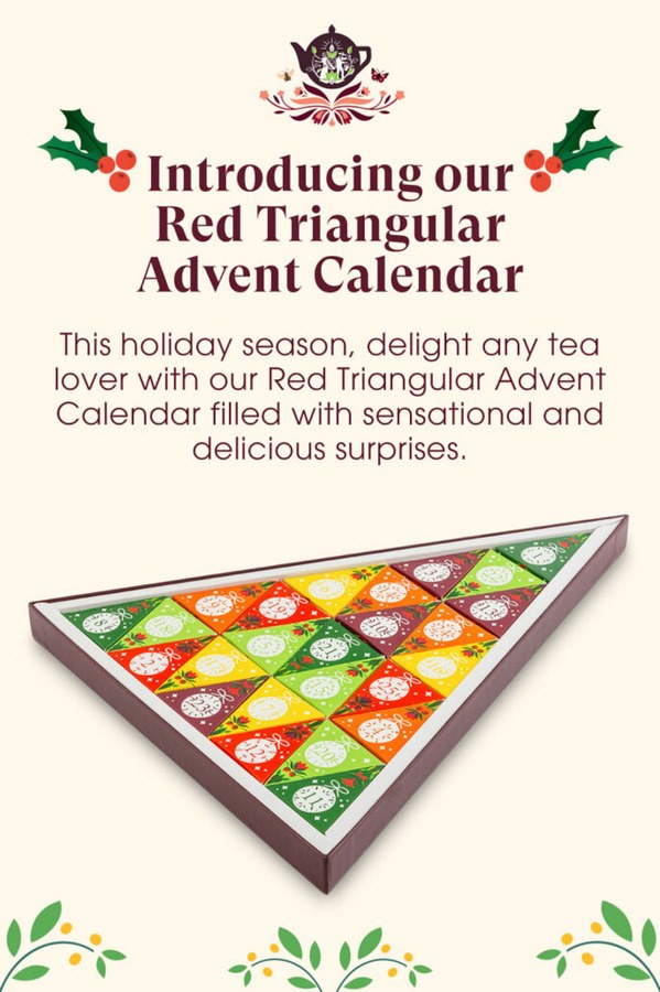 English Tea Shop Advent Calendar Triangle Red 2024