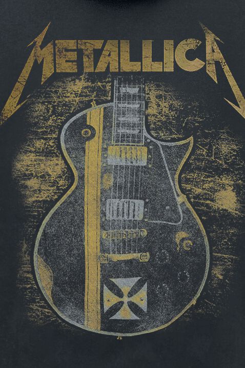 Hetfield Iron Cross Guitar | Metallica Sweat-shirt zippé à capuche