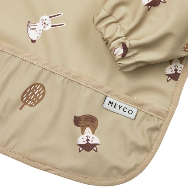 Meyco Baby Mouwslab - Forest Animals - Sand