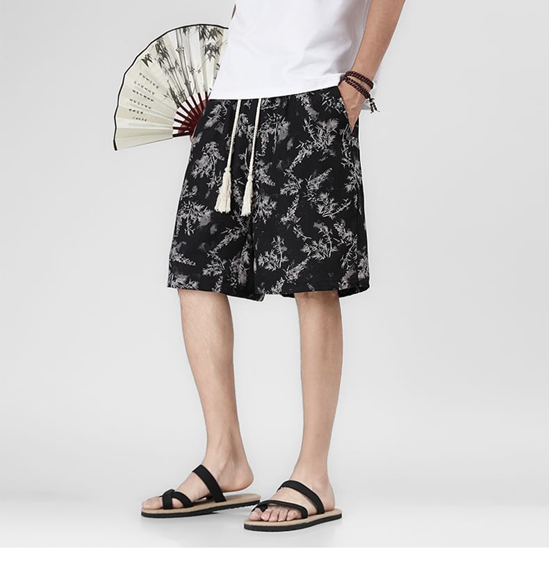 emeisa - Shorts met trekkoord en print