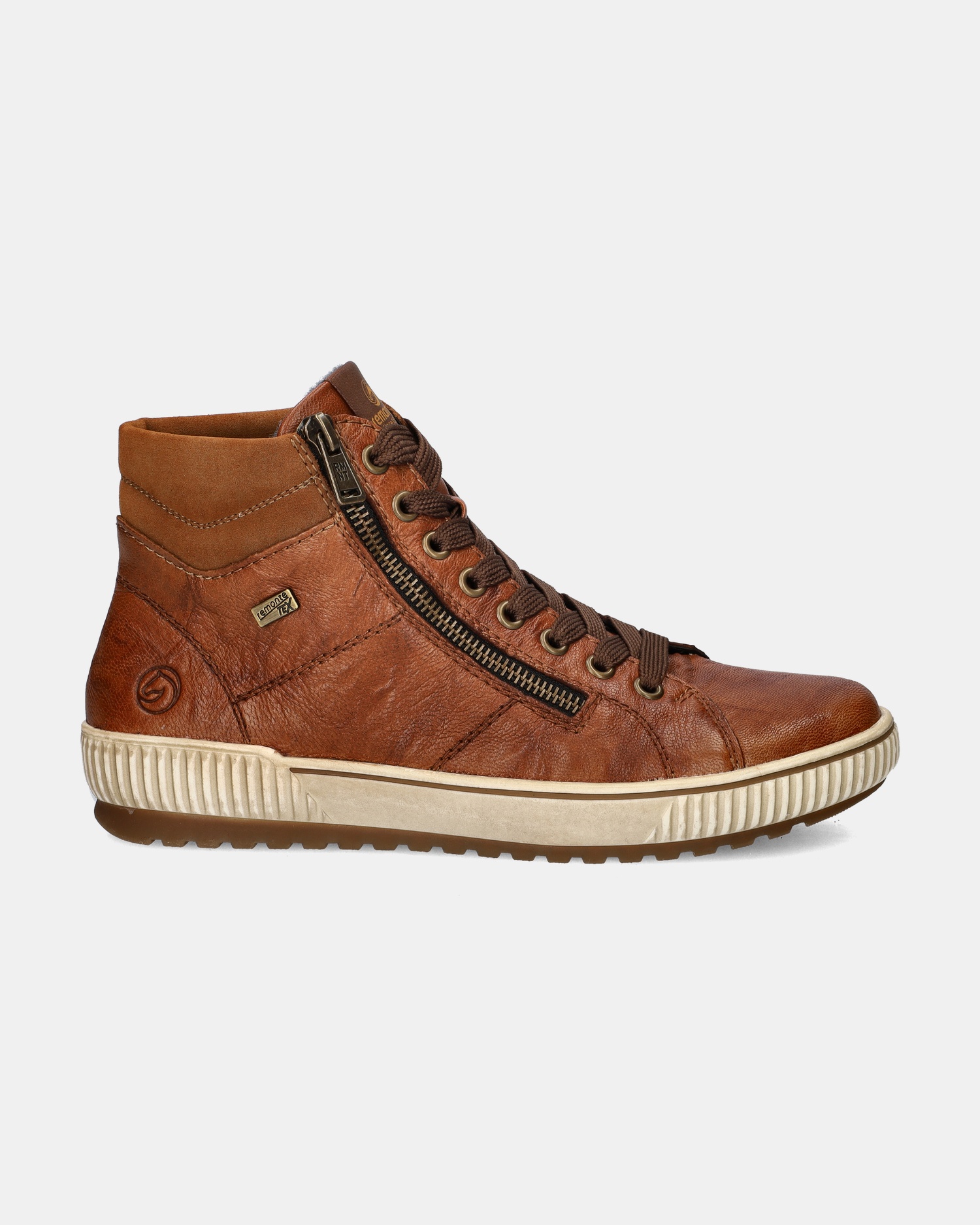 Remonte Hoge sneakers  - cognac