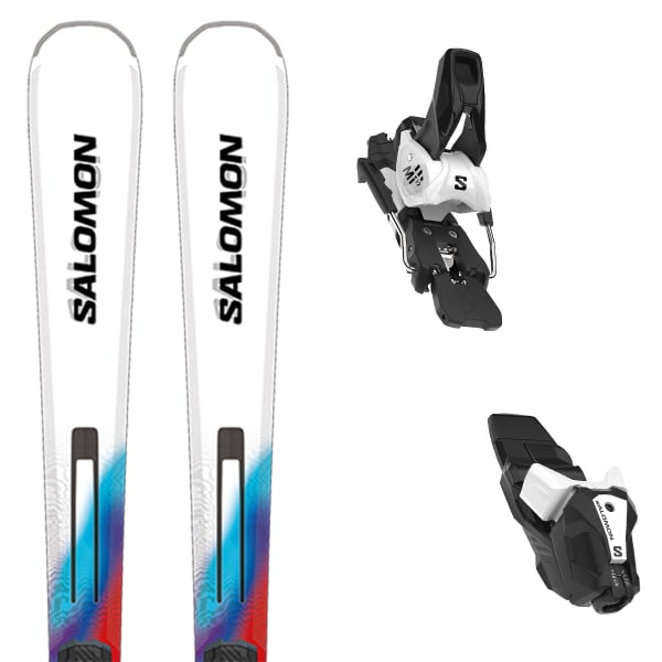 Pack ski SALOMON E ADDIKT + E MI12 GW F80 WHITE/NEONBL/RED
