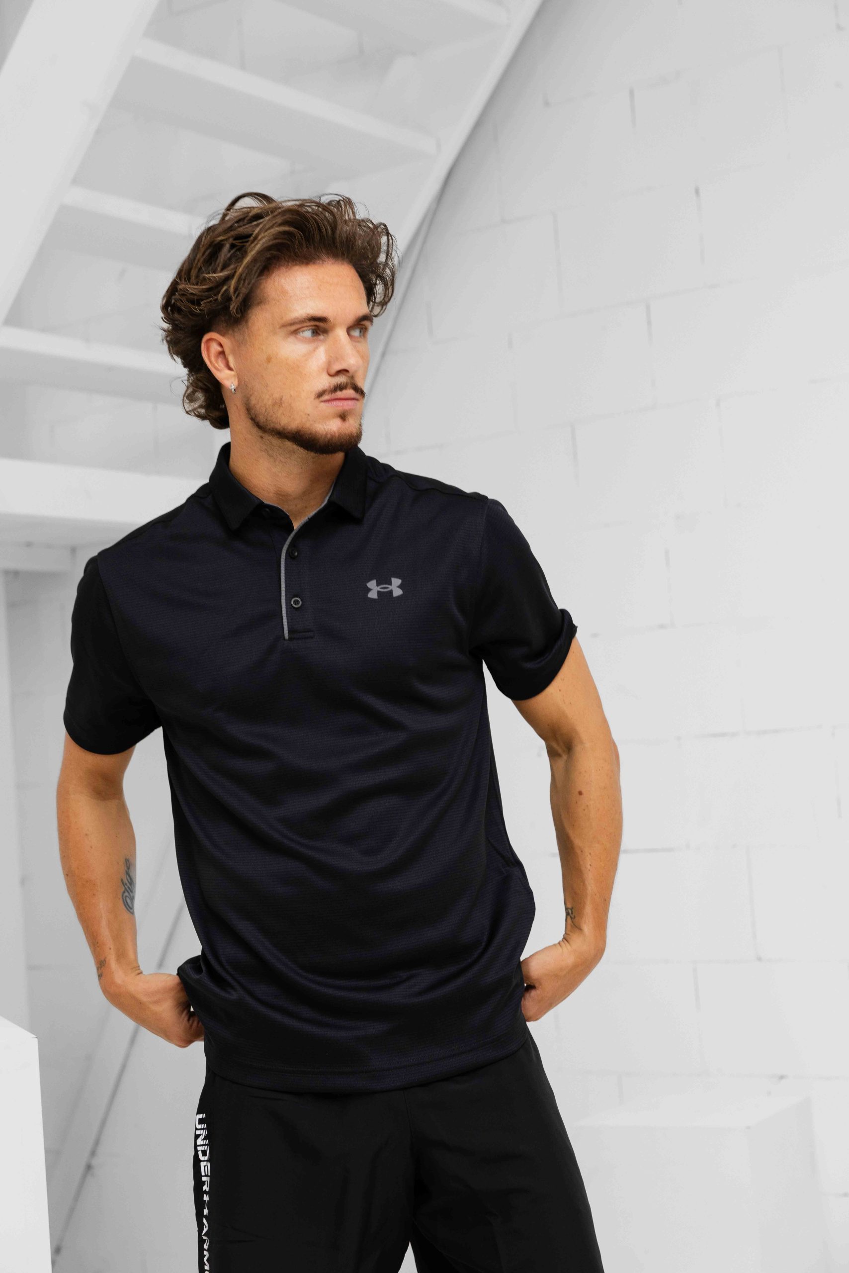 Under Armour Tech Polo Heren Zwart