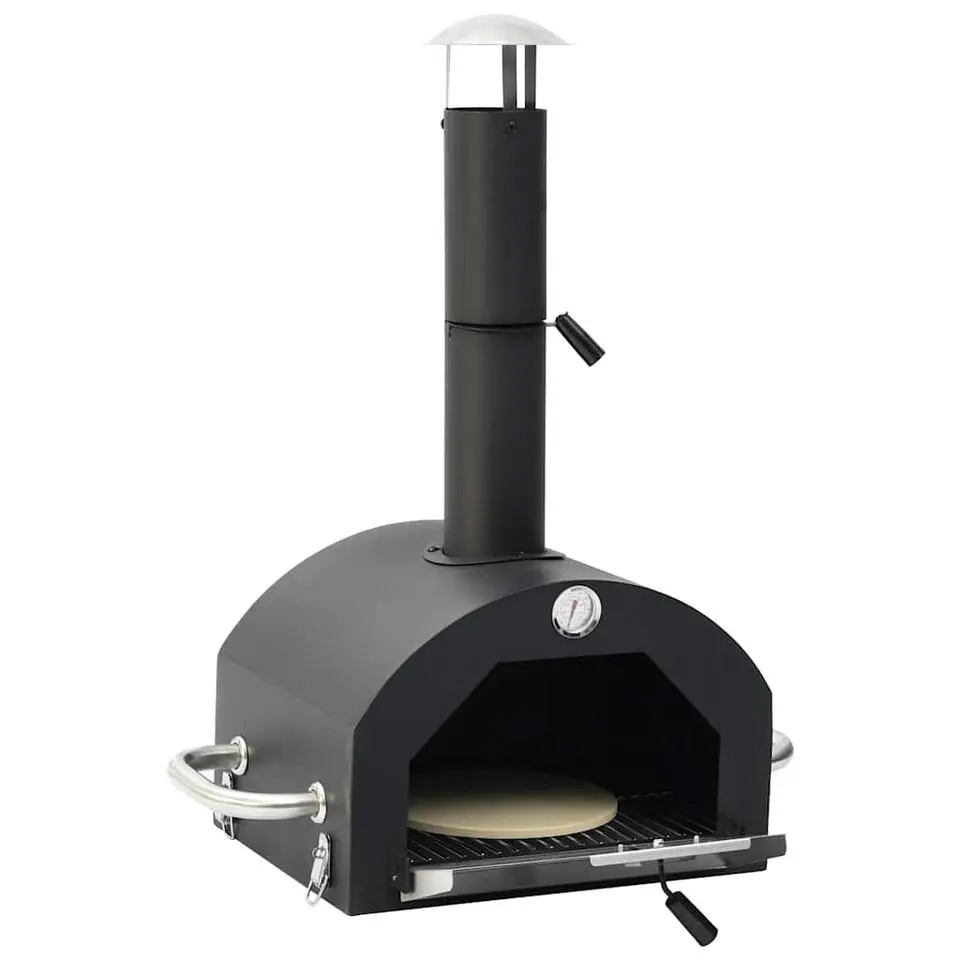 vidaXL - Barbecue - Zwart - Staal