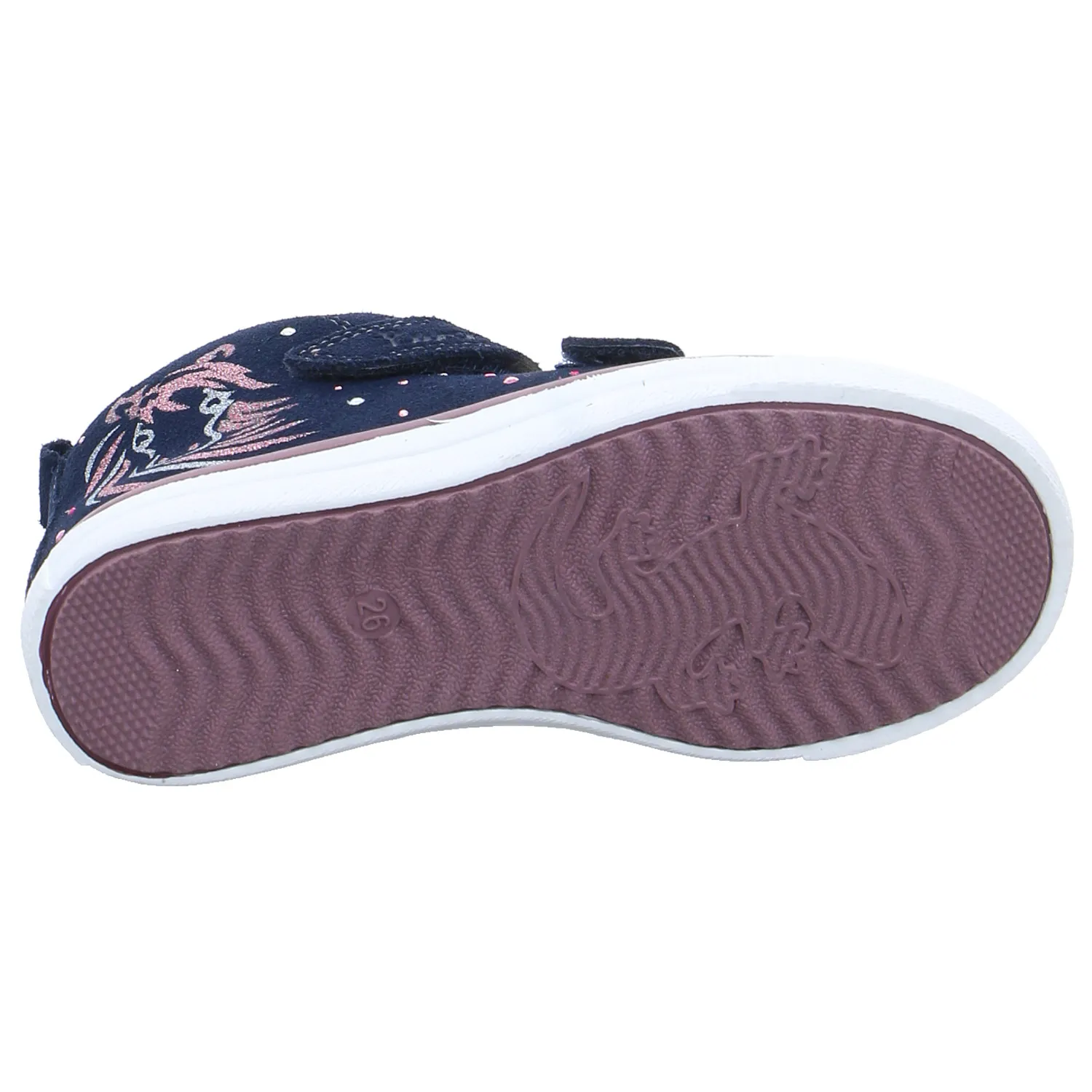 LURCHI Kleinkinder-Halbschuh Klett Dunkelblau Leder  Sneaker high