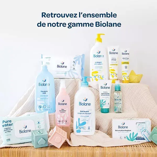 Biolane - Lingettes nettoyantes H2O à l'eau pour bébé - 72 lingettes épaisses