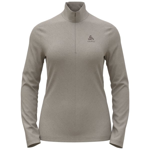 Sweat polaire randonnée ODLO ROY MIDLAYER 1/2 ZIP W SILVER CLOUD/IRON