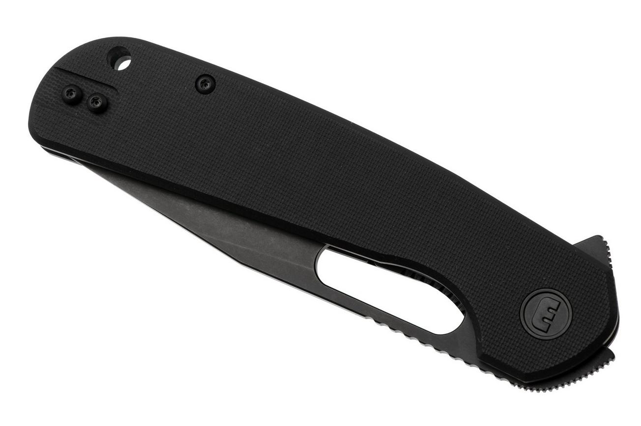 Eutektik Trinity TRI-BBW-L Blackwashed 14C28N, Black G10, linkshandig zakmes