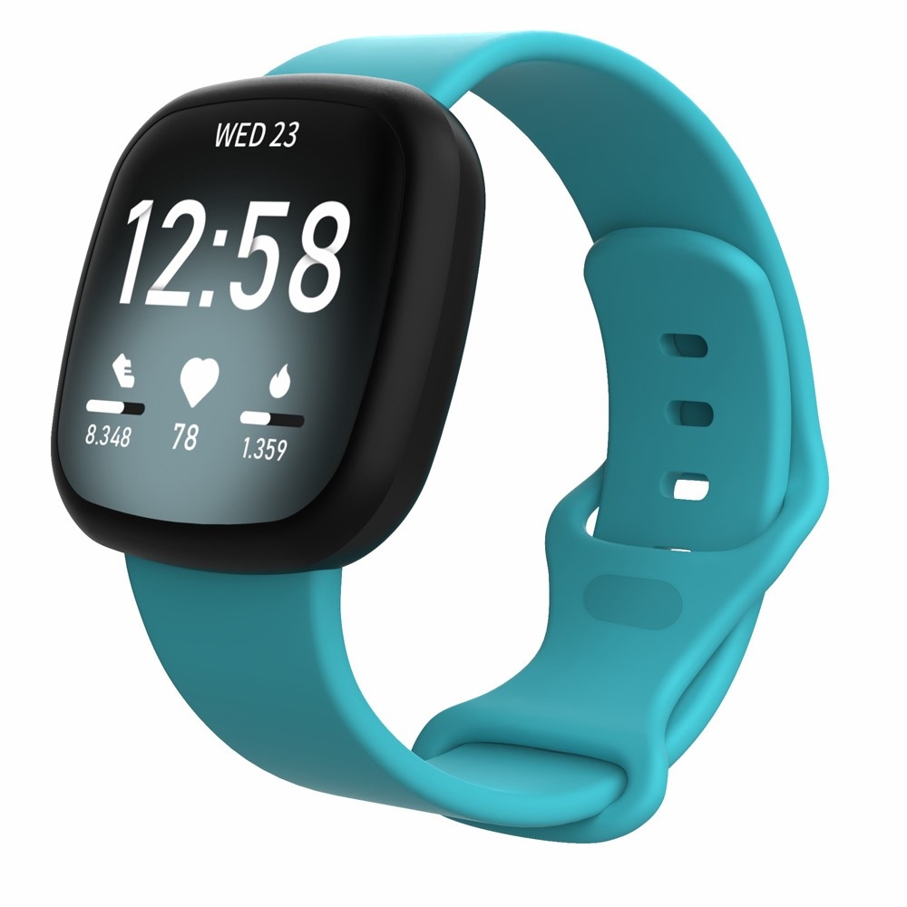 Fitbit Versa 4 / Versa 3 / Sense 2 / Sense Silikon Sport Armband (Gelenkumfang 160-200mm) - Türkis