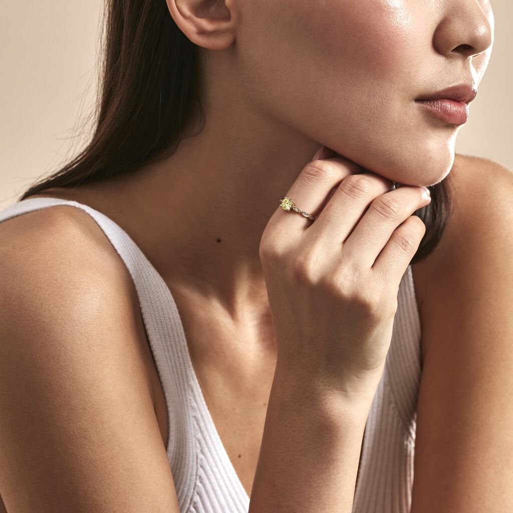 Bague Kurt Plaqué Or Jaune Oxyde De Zirconium