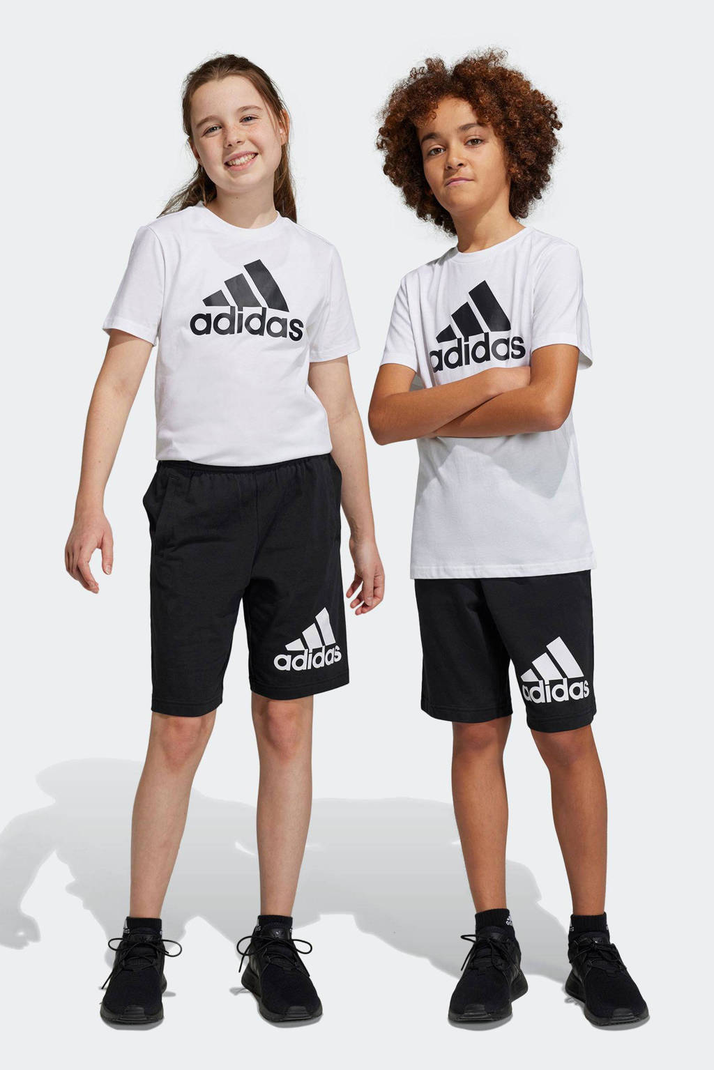 adidas sportshort zwart/wit
