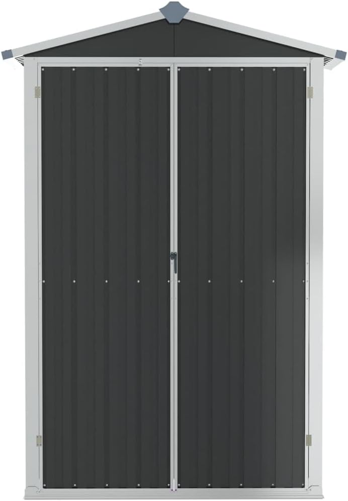 Kangmusi Ger?tehaus Anthrazit 116x45x175 cm Verzinkter Stahl, kangmusi46303