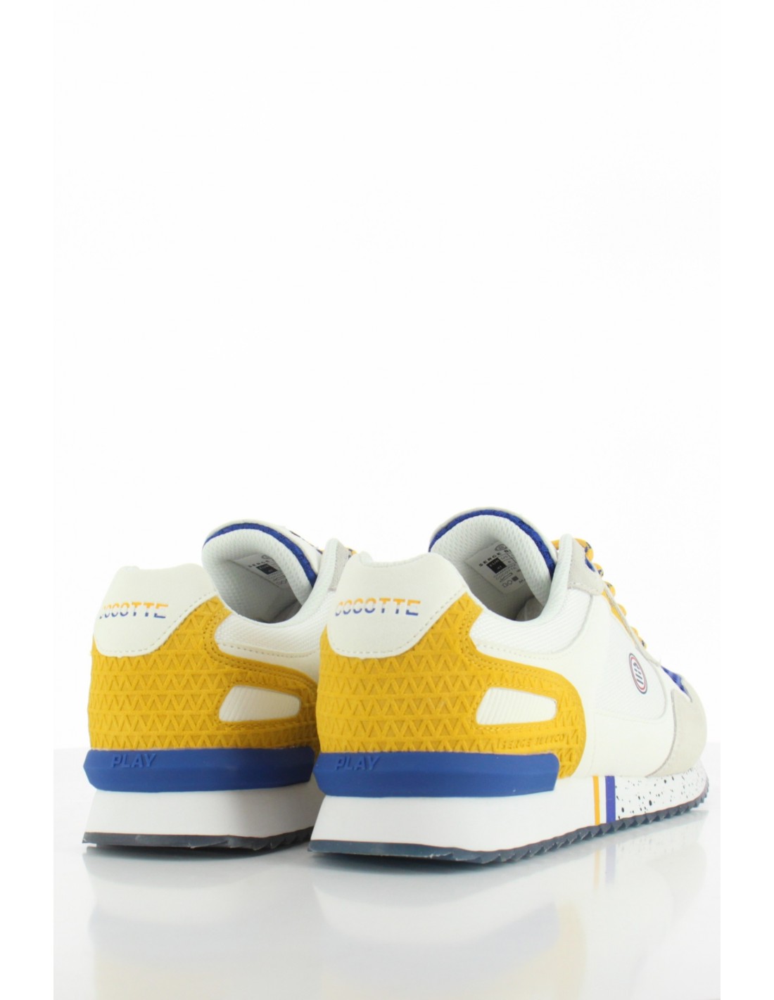 serge blanco Baskets De Ville Homme Chamonix Cocotte Blanc/Jaune/Bleu
